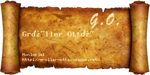 Gröller Ottó névjegykártya