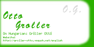 otto groller business card