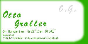 otto groller business card